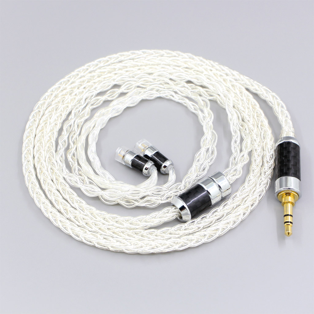 99.99% Pure Silver XLR 3.5mm 2.5mm 4.4mm Earphone Cable For Sennheiser IE8 IE8i IE80 IE80s Metal Pin