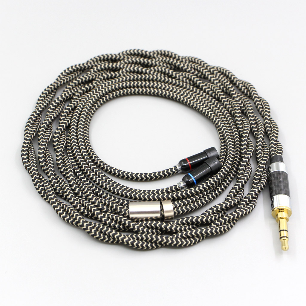 2 Core 2.8mm Litz OFC Earphone Shield Braided Sleeve Cable For Sennheiser IE8 IE8i IE80 IE80s Metal Pin