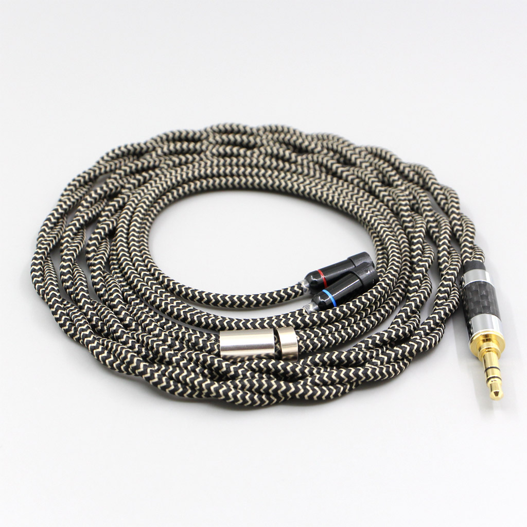 2 Core 2.8mm Litz OFC Earphone Shield Braided Sleeve Cable For Sennheiser IE8 IE8i IE80 IE80s Metal Pin