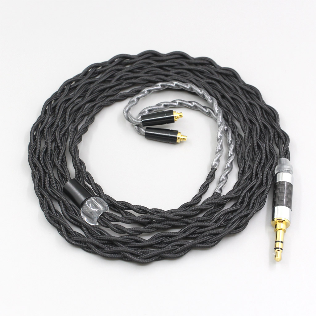 Pure 99% Silver Inside Earphone Nylon Cable For AKG N5005 N30 N40 MMCX Sennheiser IE300 IE900