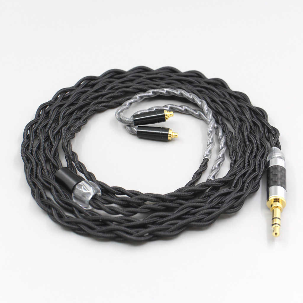 Pure 99% Silver Inside Earphone Nylon Cable For AKG N5005 N30 N40 MMCX Sennheiser IE300 IE900