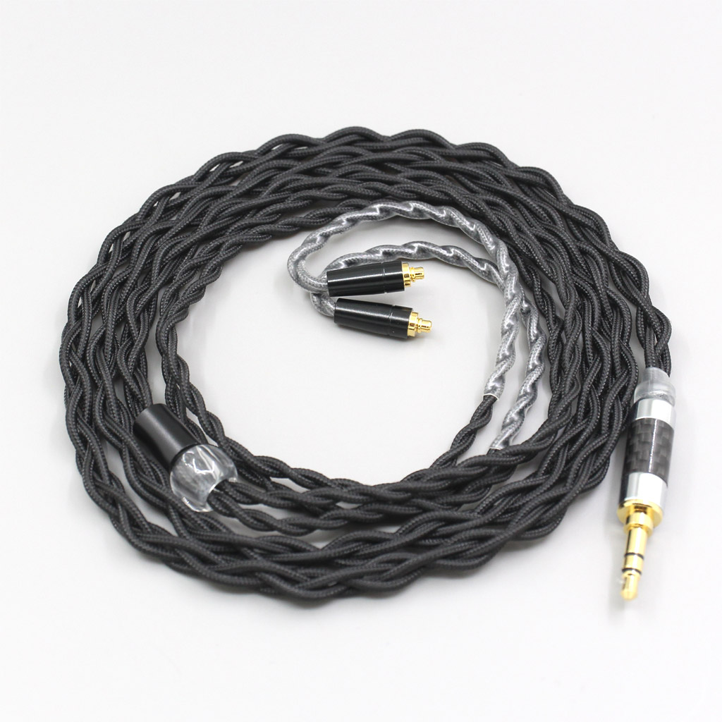 Pure 99% Silver Inside Earphone Nylon Cable For AKG N5005 N30 N40 MMCX Sennheiser IE300 IE900