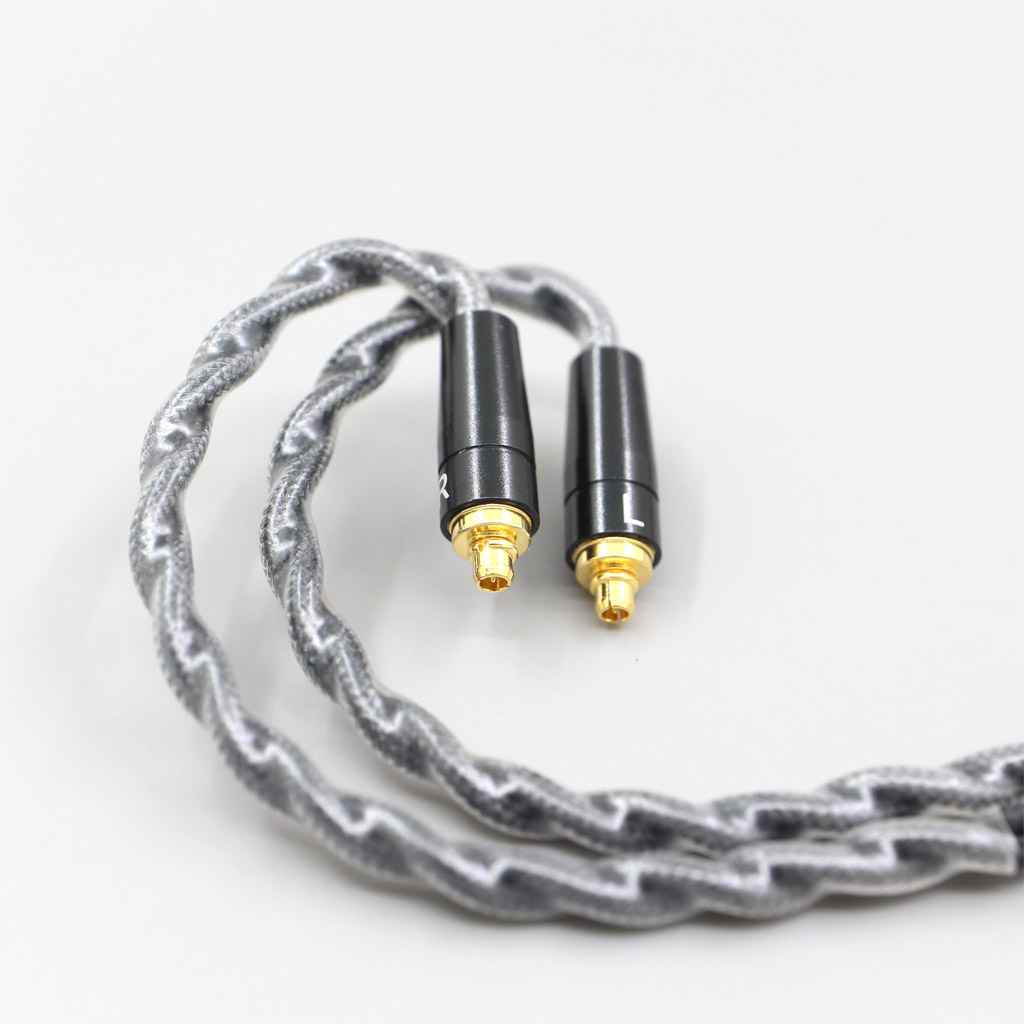 Pure 99% Silver Inside Earphone Nylon Cable For AKG N5005 N30 N40 MMCX Sennheiser IE300 IE900