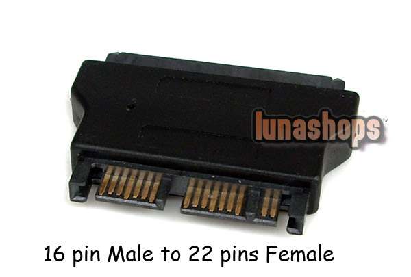 22 pin Female 2.5" IN SATA to 16 pin Male 1.8" IN Micro Adapter convertor