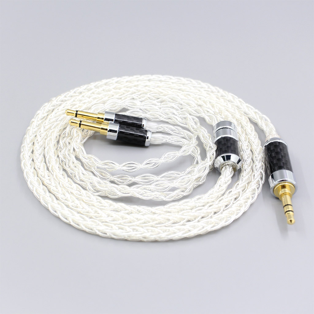 99% Pure Silver 8 Core Headphone Cable For Hifiman Sundara Ananda HE1000se HE6se DEVA he400se Arya He-35x Edition XS