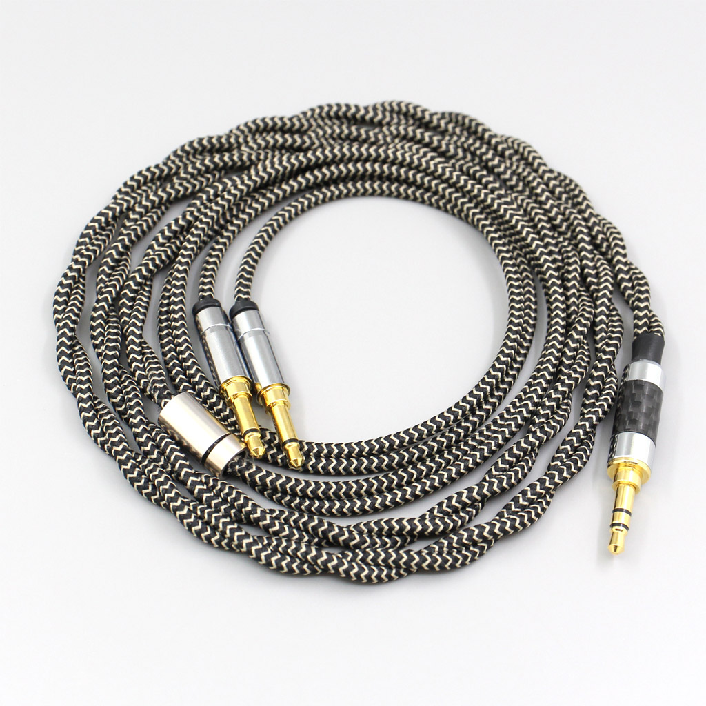 2 Core 2.8mm Litz OFC Earphone Shield Braided Sleeve Cable For Hifiman Sundara Ananda HE1000se HE6se he400i he400se Arya XS