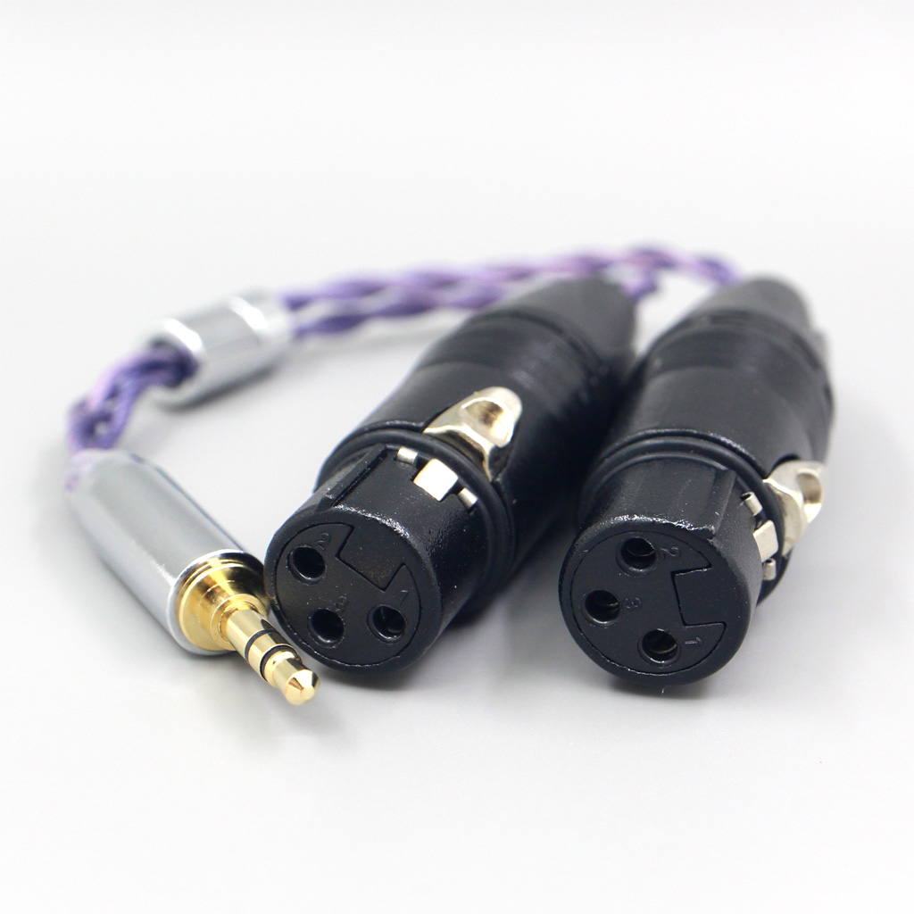 Type2 1.8mm 140 cores litz 7N OCC Headphone Cable For 3.5m 2.5mm 4.4mm 6.5mm To Dual XLR 3 pole Female Ifi Zen Dac