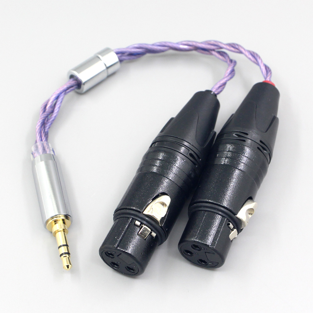 Type2 1.8mm 140 cores litz 7N OCC Headphone Cable For 3.5m 2.5mm 4.4mm 6.5mm To Dual XLR 3 pole Female Ifi Zen Dac