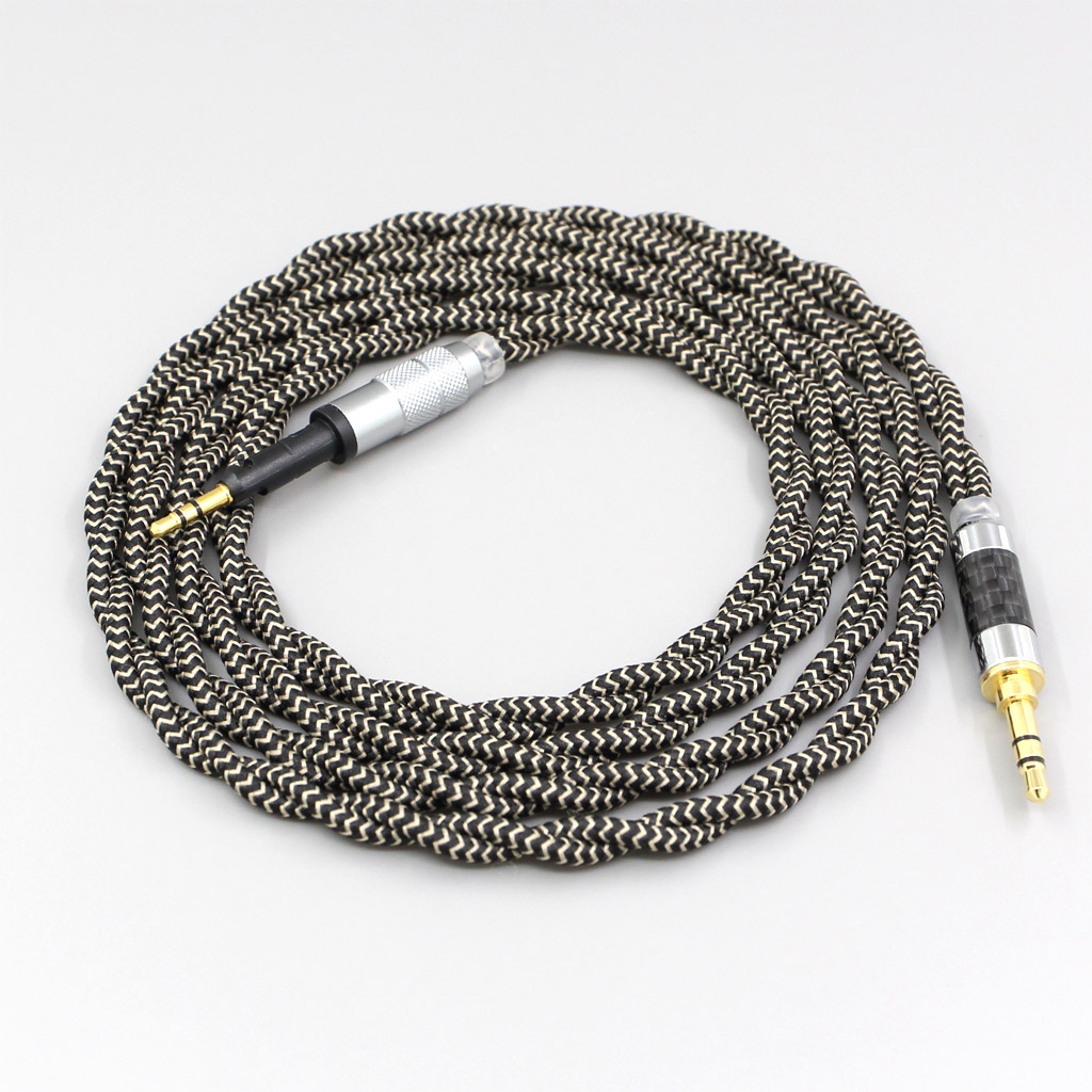 2 Core 2.8mm Litz OFC Earphone Shield Braided Sleeve Cable For Sennheiser HD6 HD7 HD8 MIX DJ HD595