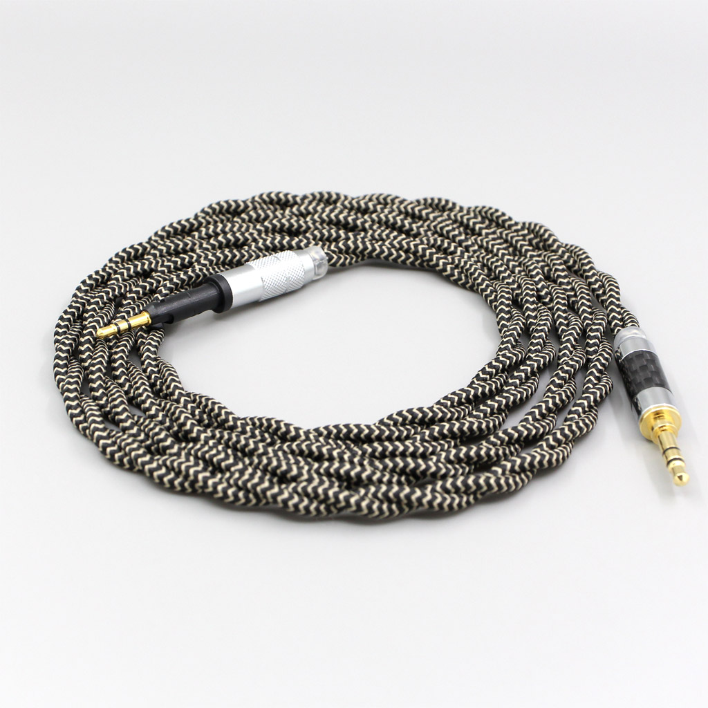 2 Core 2.8mm Litz OFC Earphone Shield Braided Sleeve Cable For Sennheiser HD6 HD7 HD8 MIX DJ HD595