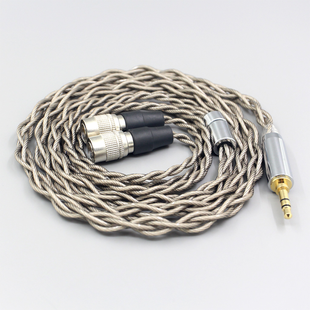 99% Pure Silver + Graphene Silver Plated Shield Earphone Cable For Mr Speakers Alpha Dog Ether C Flow Mad Dog AEON 