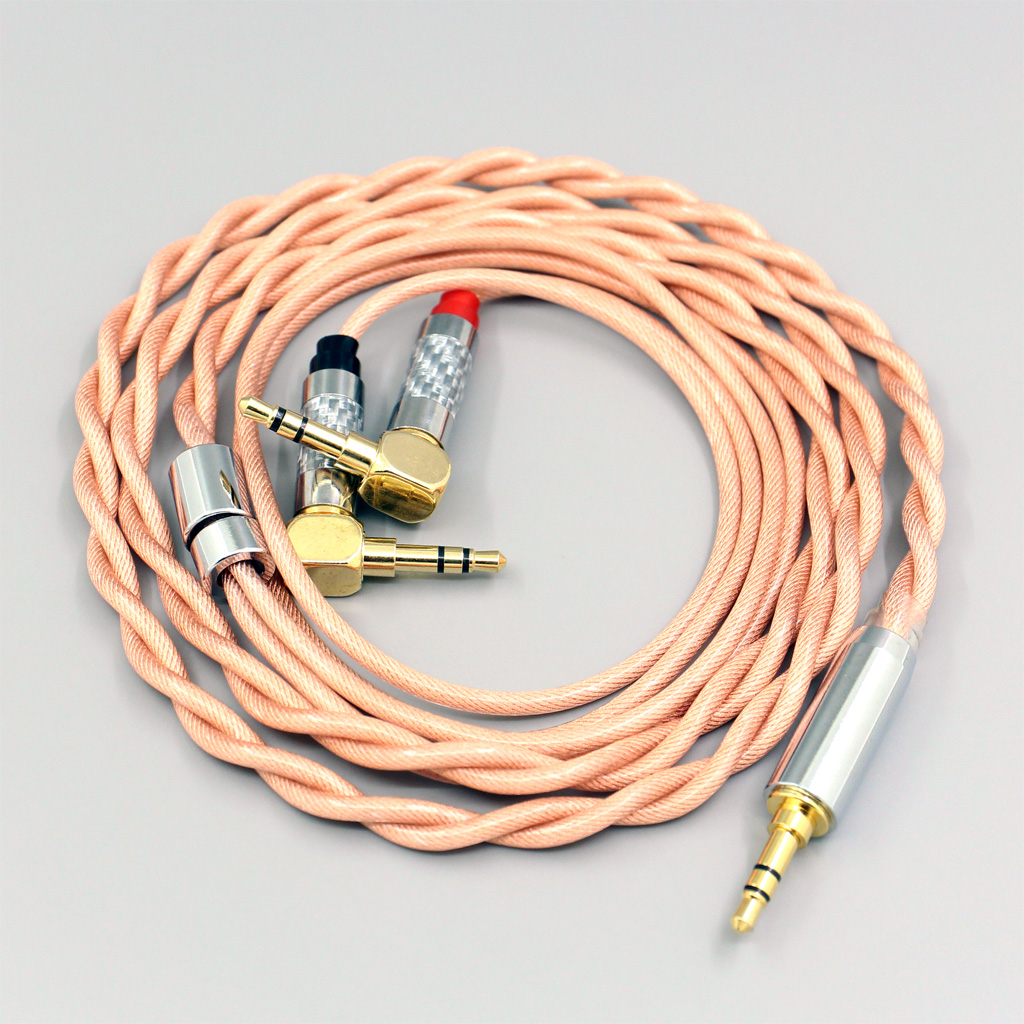 Type6 756 core Shielding 7n Litz OCC Earphone Cable For Verum 1 One Headphone Headset L Shape 3.5mm Pin