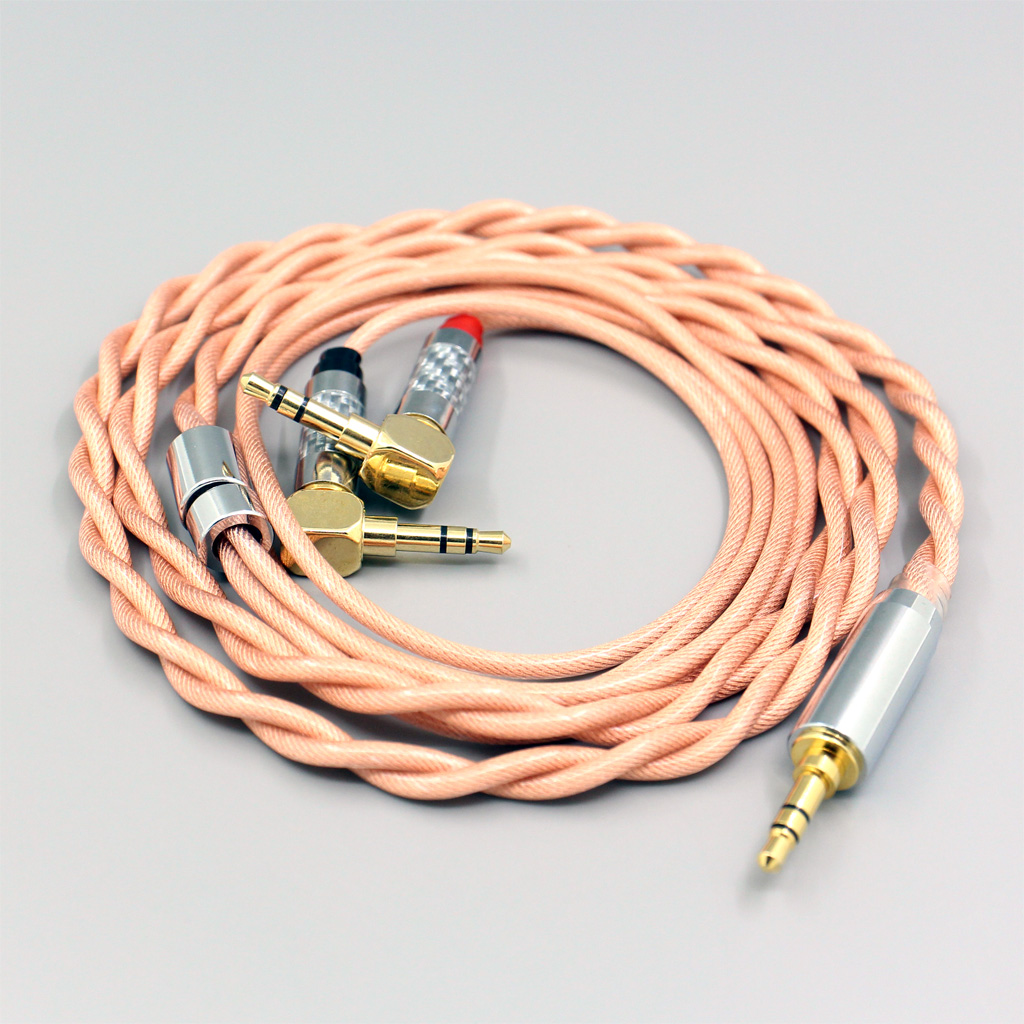 Type6 756 core Shielding 7n Litz OCC Earphone Cable For Verum 1 One Headphone Headset L Shape 3.5mm Pin