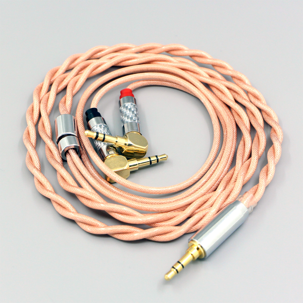 Type6 756 core Shielding 7n Litz OCC Earphone Cable For Verum 1 One Headphone Headset L Shape 3.5mm Pin