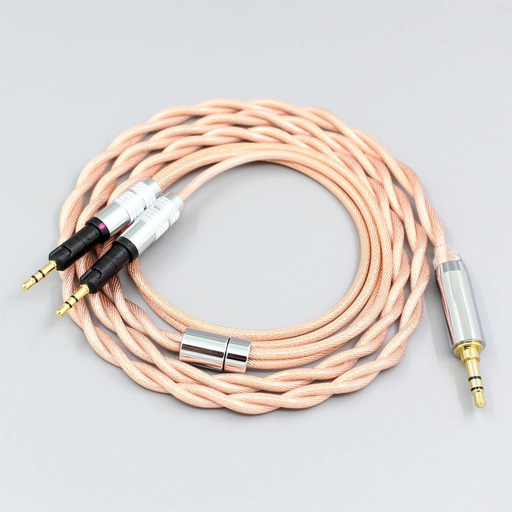 Type6 756 core Shielding 7n Litz OCC Earphone Cable For Audio-Technica ATH-R70X Headphone 2.8mm 