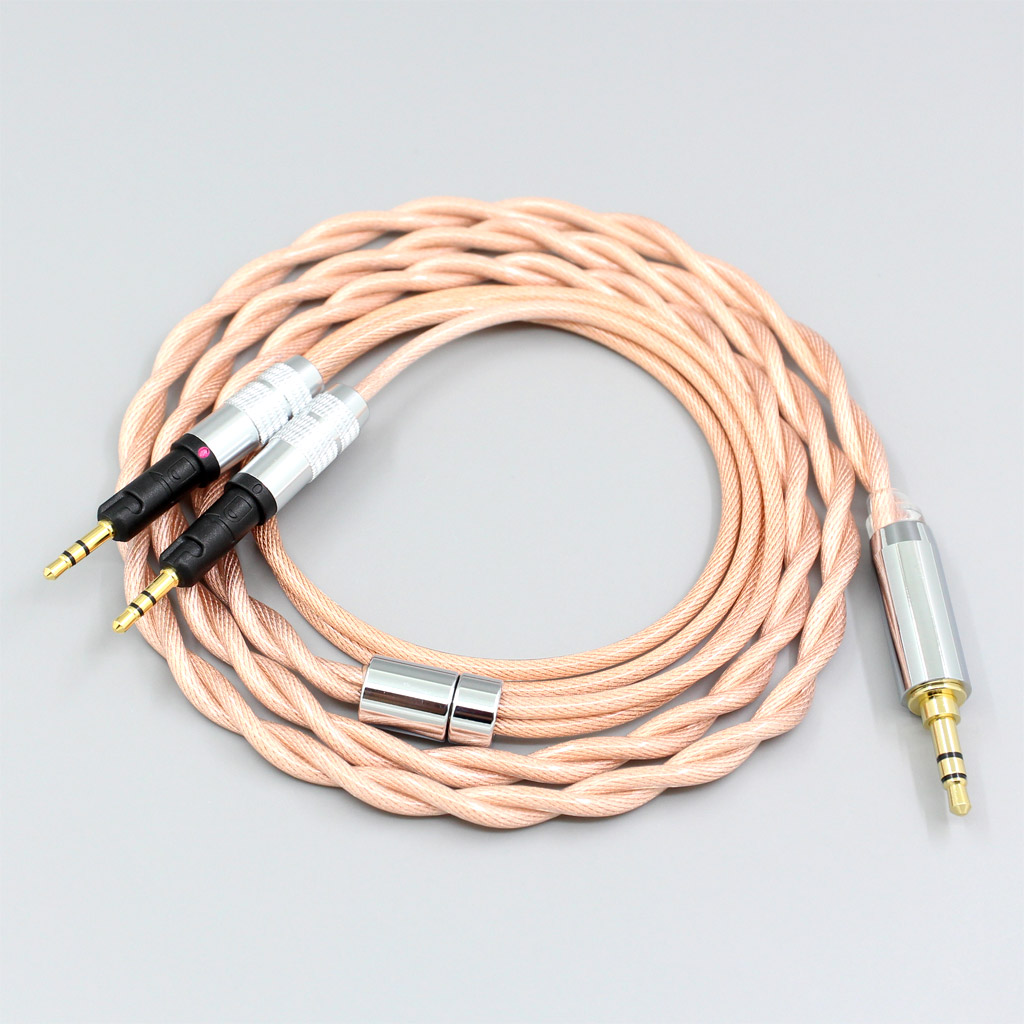 Type6 756 core Shielding 7n Litz OCC Earphone Cable For Audio-Technica ATH-R70X Headphone 2.8mm