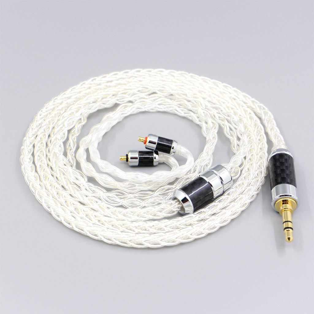 99.99% Pure Silver XLR 3.5mm 2.5mm 4.4mm Earphone Cable For UE Live UE6Pro Lighting SUPERBAX IPX