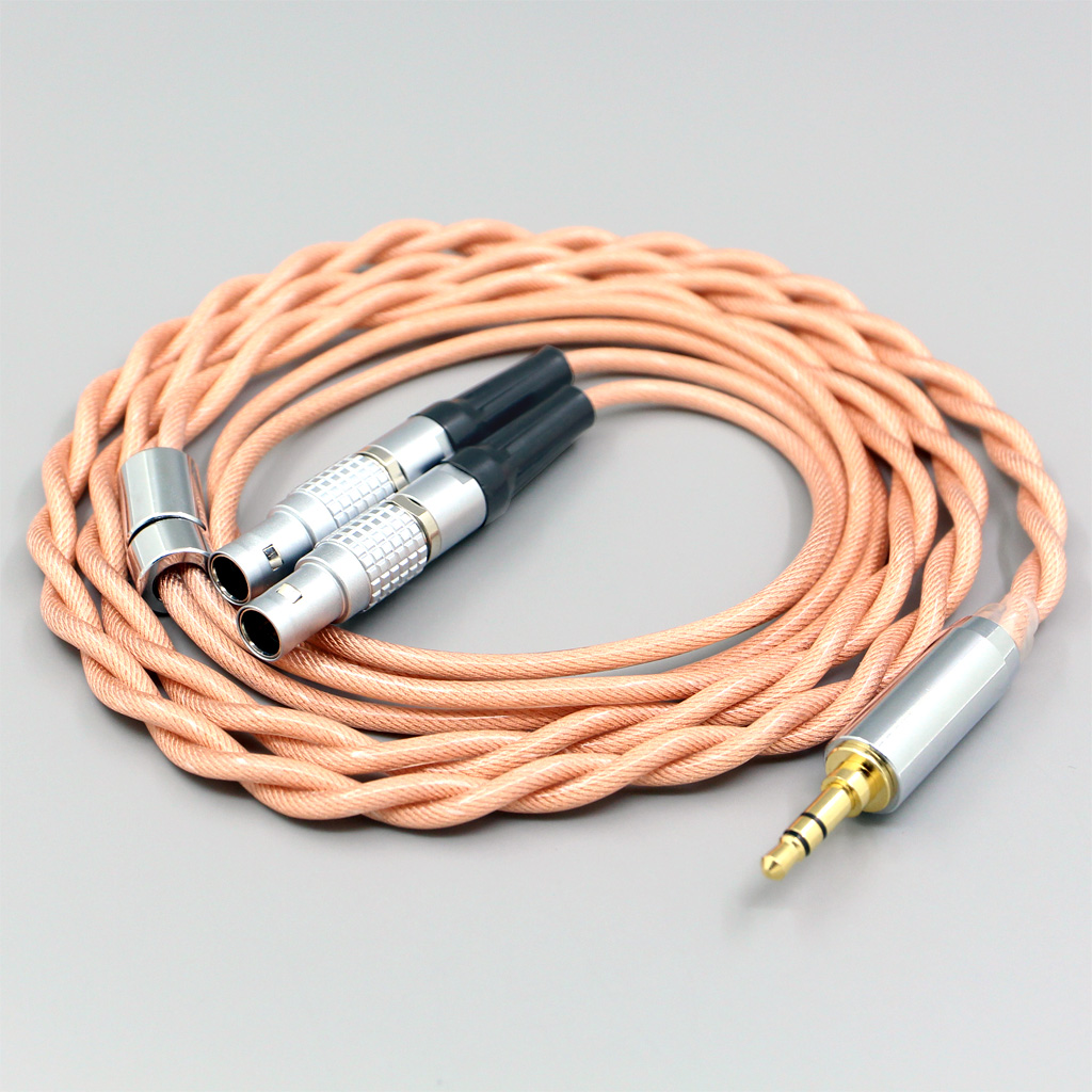 Type6 756 core Shielding 7n Litz OCC Earphone Cable For Focal Utopia Fidelity Circumaural Headphone 2 core 2.8mm