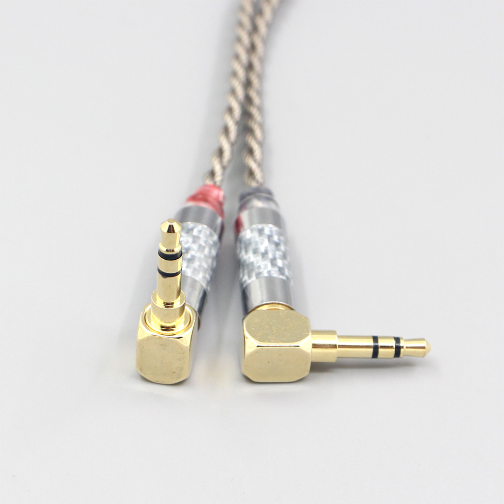 99% Pure Silver + Graphene Silver Plated Shield Earphone Cable For Verum 1 One Headphone Headset L Shape 3.5mm Pin 