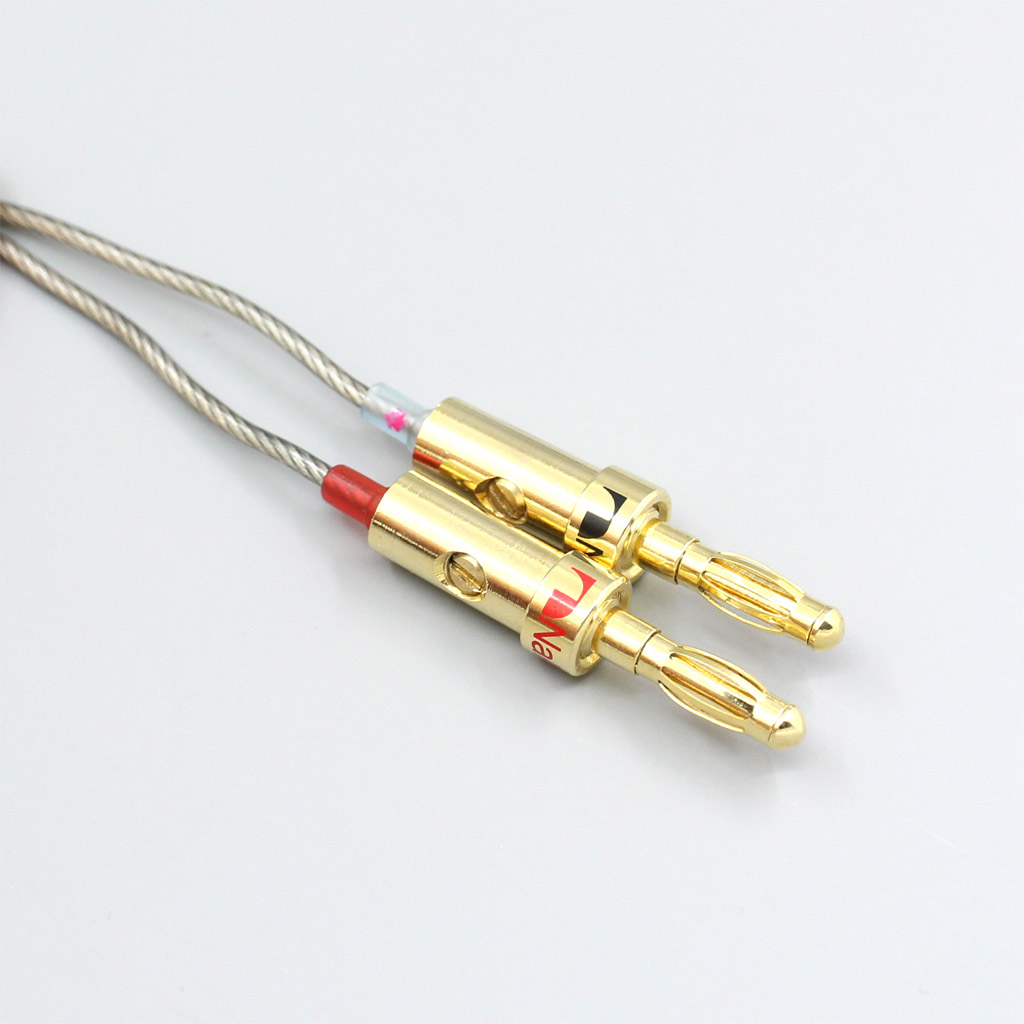 99% Pure Silver + Graphene Silver Plated Shield Earphone Cable For XLR Male Female 4.4mm 2.5mm To 4 pcs of Banana Plugs