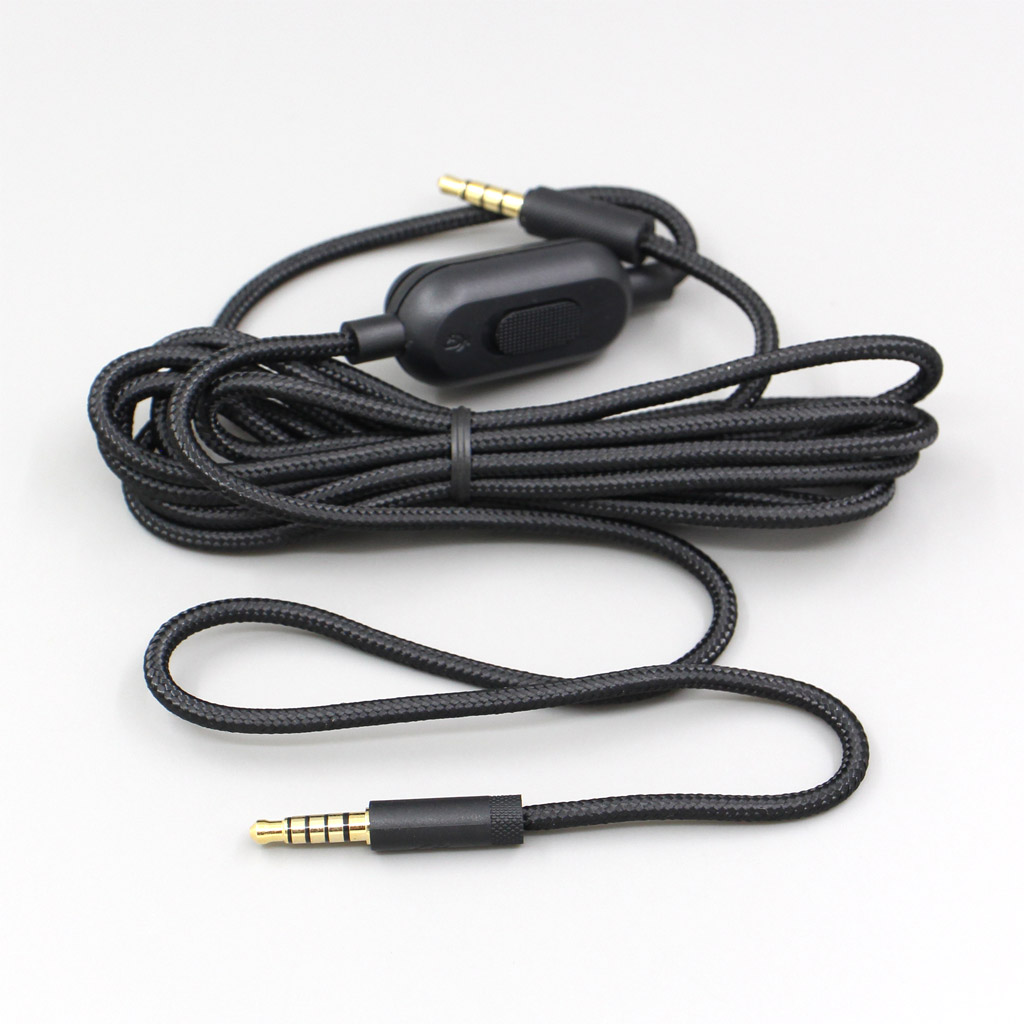 300pcs 2m Gaming Headphone Headset Earphone Volume Mic Remote Control Cable For Logitec GPRO X G233 G433