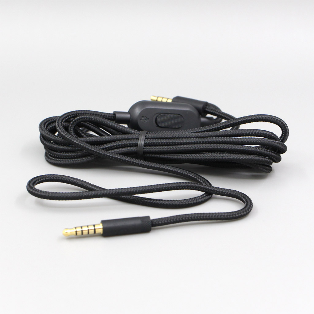 300pcs 2m Gaming Headphone Headset Earphone Volume Mic Remote Control Cable For Logitec GPRO X G233 G433
