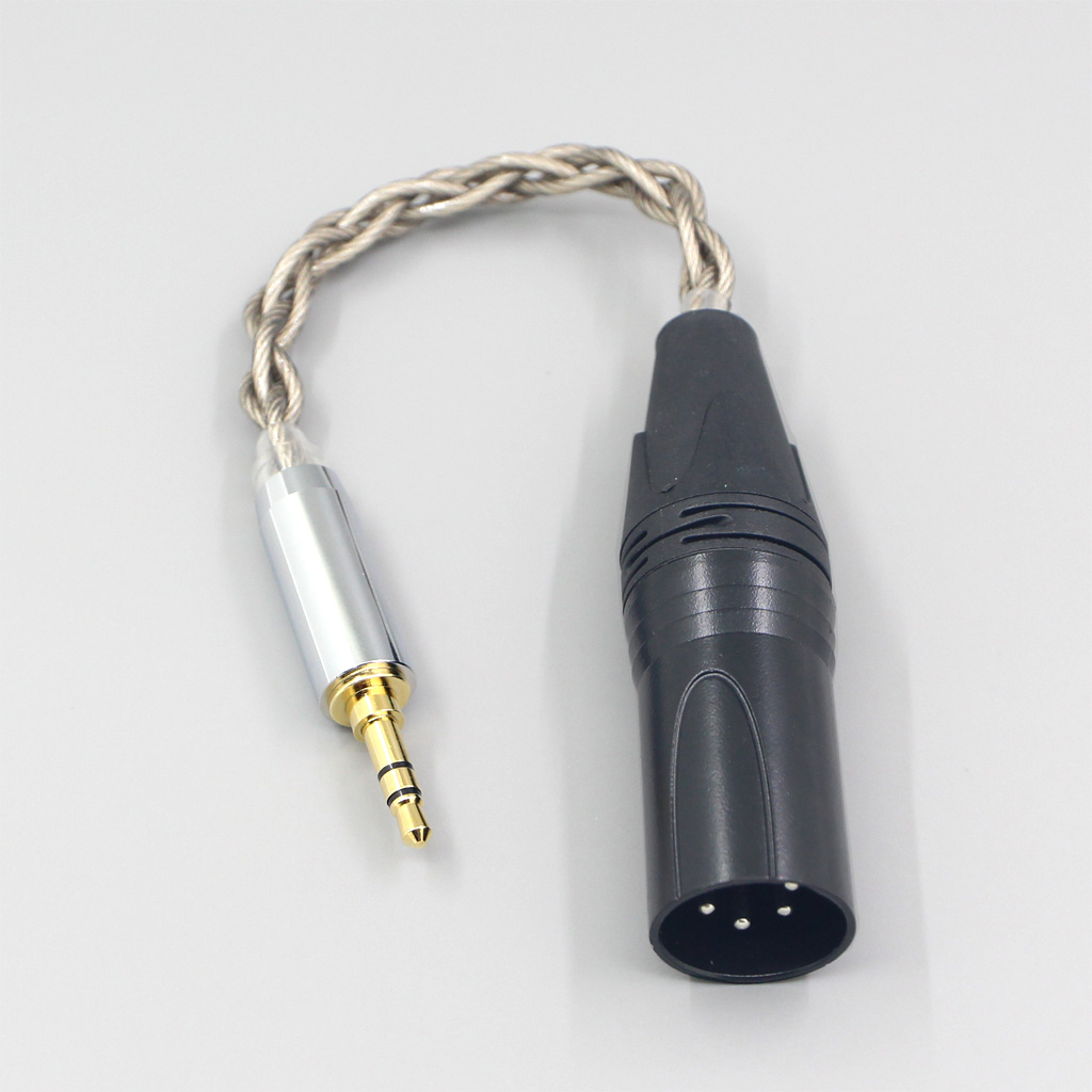 99% Pure Silver + Graphene Silver Plated Shield Earphone Cable For 3.5m 2.5mm 4.4mm 6.5mm To XLR 4 pole Male IFI DAC Zen