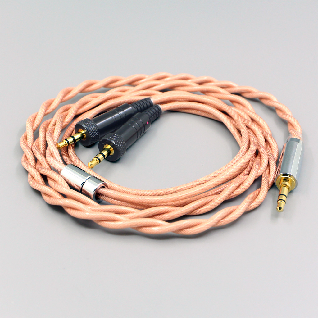 Type6 756 core Shielding 7n Litz OCC Earphone Cable For Sony MDR-Z1R MDR-Z7 MDR-Z7M2 With Screw To Fix