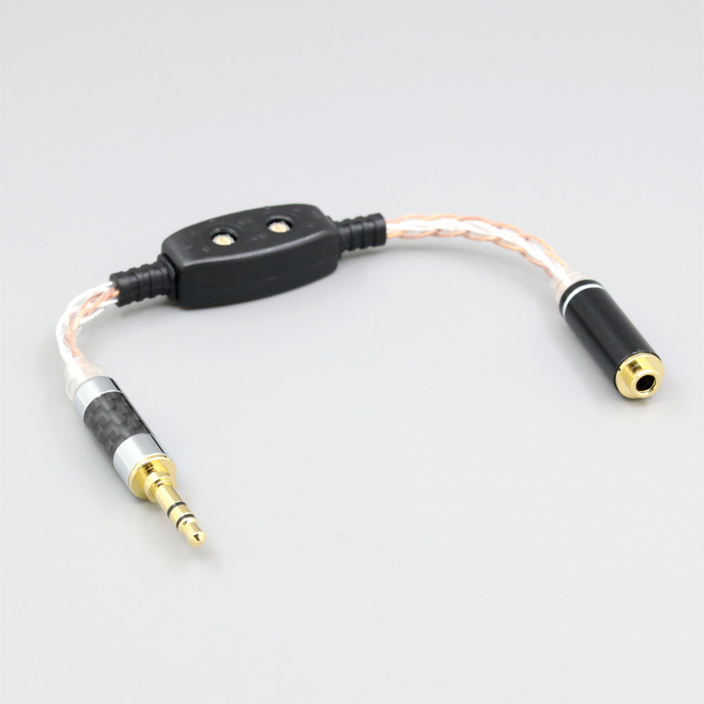 0ohm-100ohm Silver OCC 3.5mm Adjustable Resistor Cable 8*100*0.05 For Etymotic ER4 JH24 Roxanne etc. 