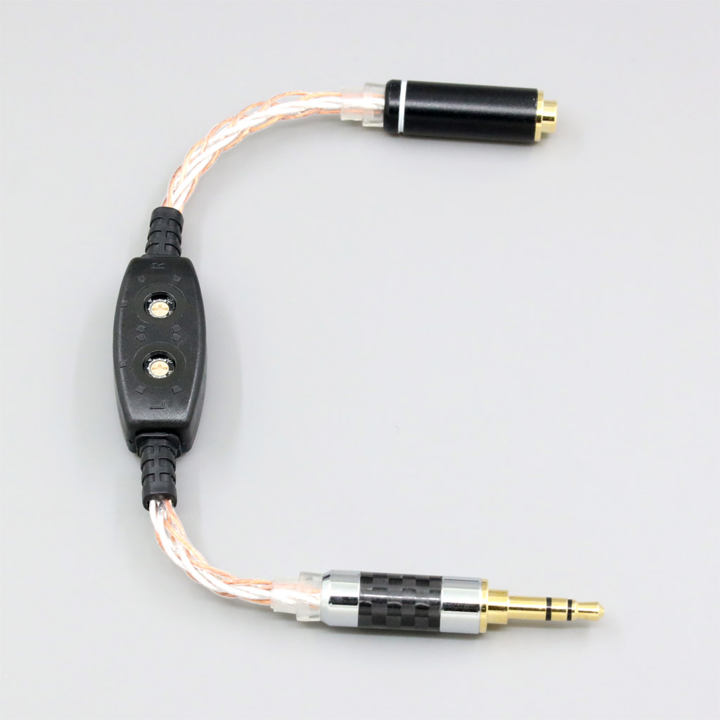 0ohm-100ohm Silver OCC 3.5mm Adjustable Resistor Cable 8*100*0.05 For Etymotic ER4 JH24 Roxanne etc. 