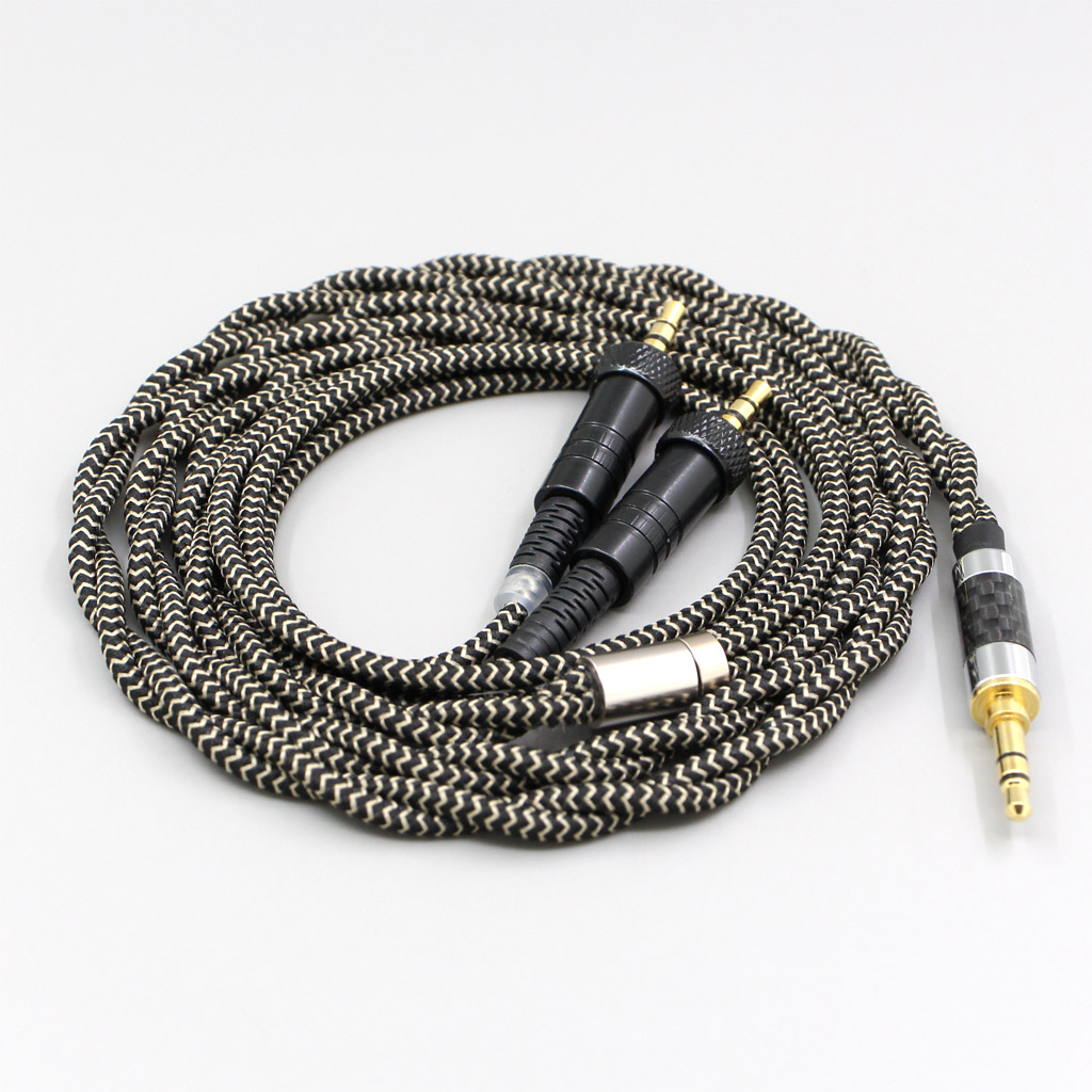 2 Core 2.8mm Litz OFC Earphone Shield Braided Sleeve Cable For Sony MDR-Z1R MDR-Z7 MDR-Z7M2 With Screw To Fix Headphone