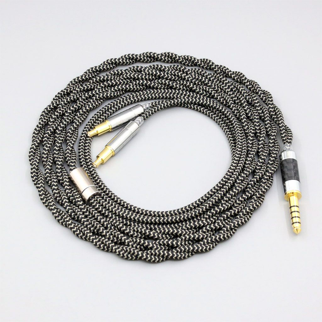 2 Core 2.8mm Litz OFC Earphone Shield Braided Sleeve Cable For Audio Technica ATH-ADX5000 ATH-MSR7b 770H 990H A2DC Headphone