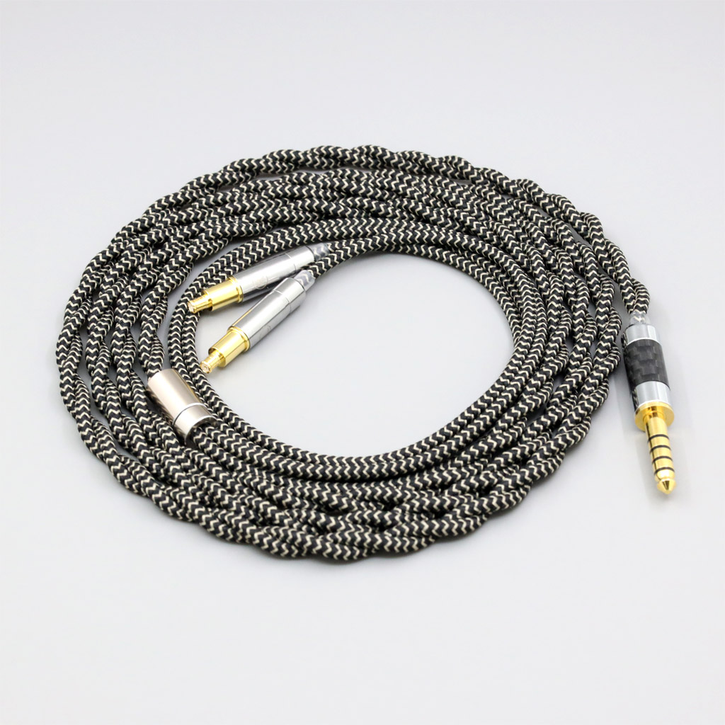 2 Core 2.8mm Litz OFC Earphone Shield Braided Sleeve Cable For Audio Technica ATH-ADX5000 ATH-MSR7b 770H 990H A2DC Headphone