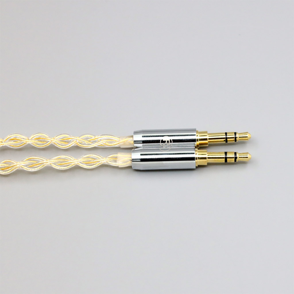 8 Core 99% 7n Pure Silver 24k Gold Plated Earphone Cable For Hifiman Sundara Ananda HE1000se HE6se he400se Arya He-35x