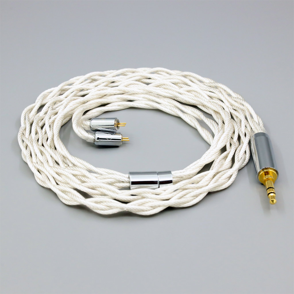 Graphene 7N OCC Silver Plated Type2 Earphone Cable For 0.78mm 2pin Flat Step JH Audio JH16 Pro JH11 Pro