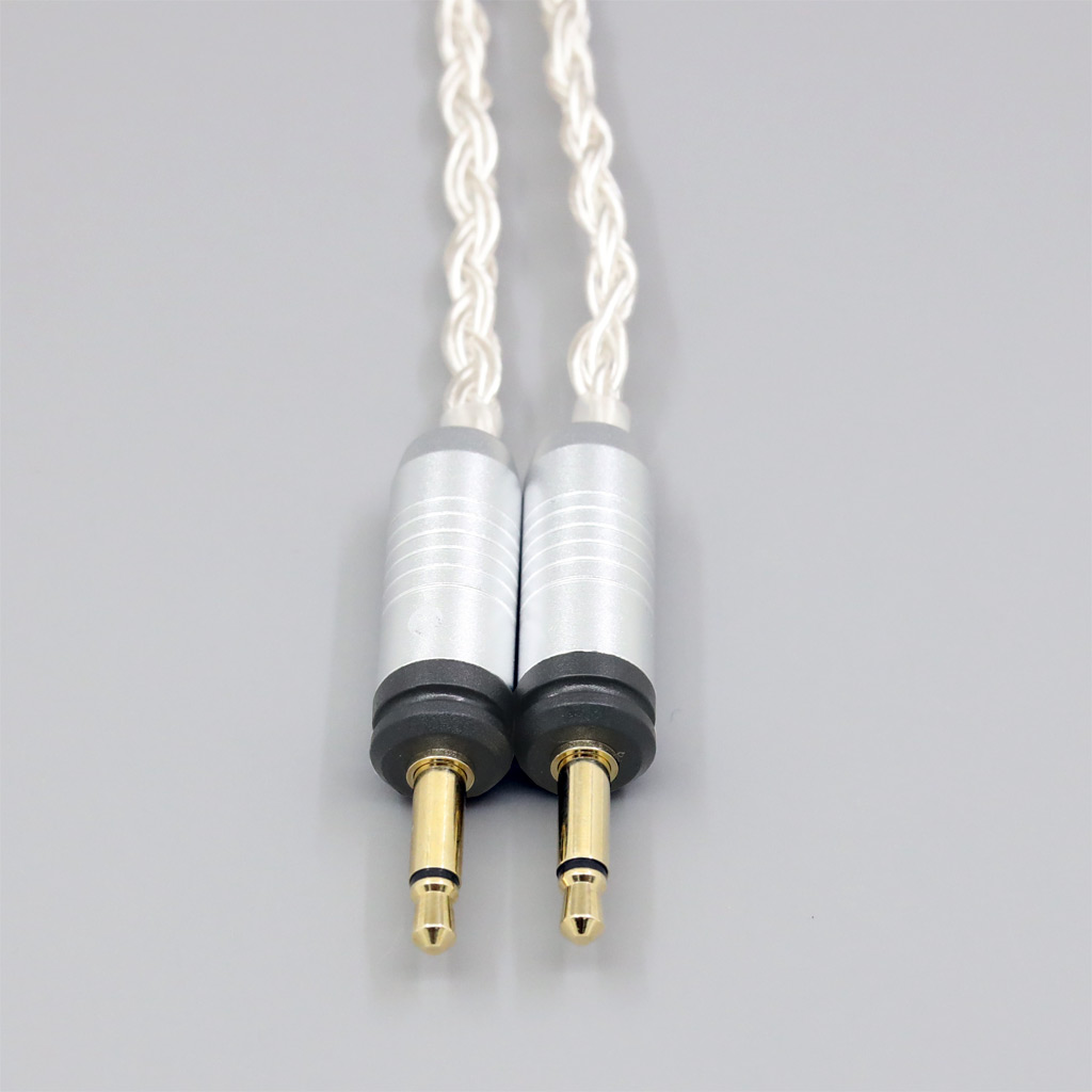 16 Core OCC Silver Plated Headphone Cable For Focal Clear Elear Elex Elegia Stellia Dual 3.5mm headphone plug