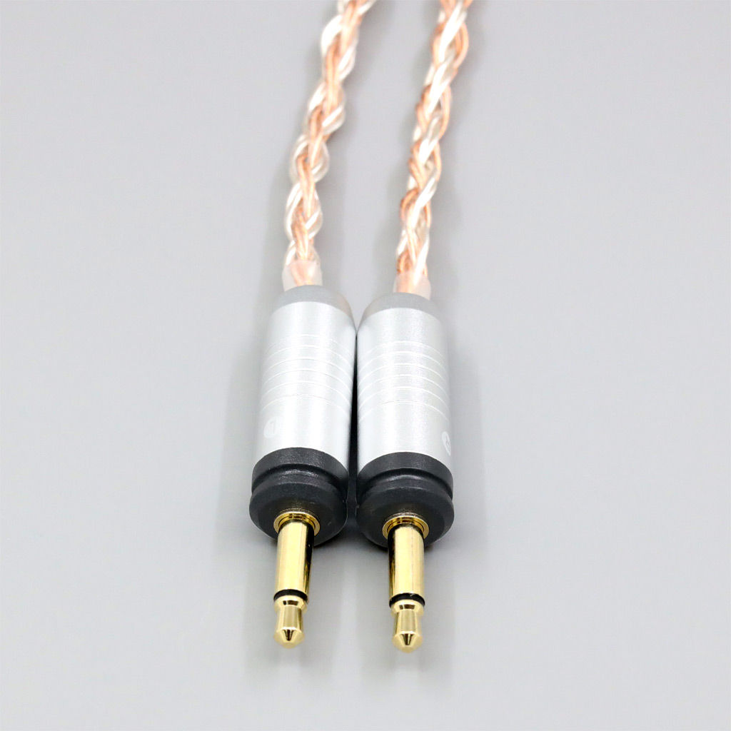 16 Core OCC Silver Plated Mixed Cable For Focal Clear Elear Elex Elegia Stellia Dual 3.5mm headphone plug