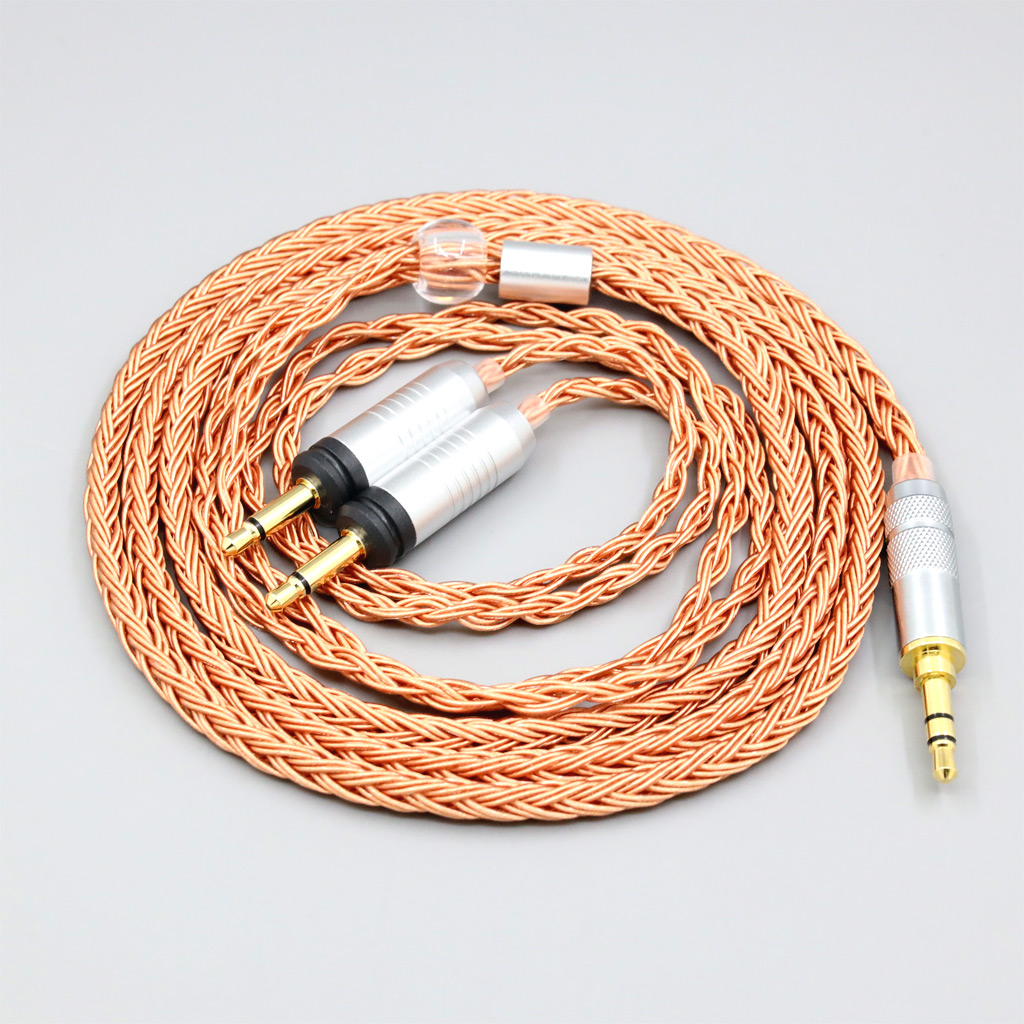 16 Core 99% 7N OCC Earphone Cable For Focal Clear Elear Elex Elegia Stellia Dual 3.5mm headphone plug