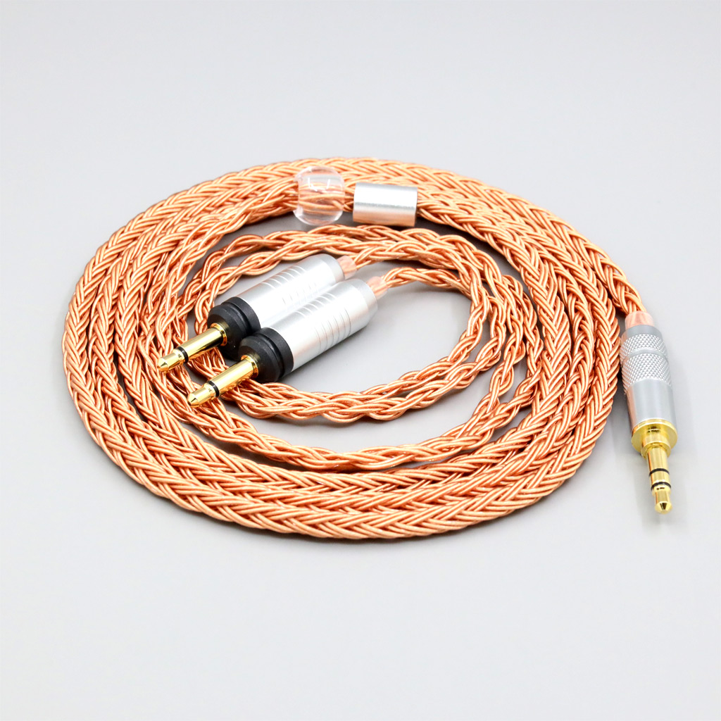 16 Core 99% 7N OCC Earphone Cable For Focal Clear Elear Elex Elegia Stellia Dual 3.5mm headphone plug