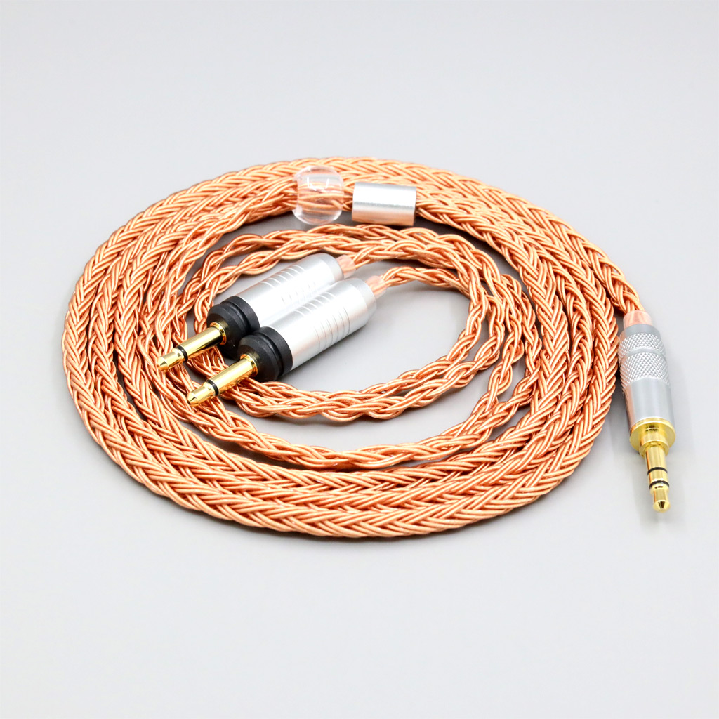 16 Core 99% 7N OCC Earphone Cable For Focal Clear Elear Elex Elegia Stellia Dual 3.5mm headphone plug