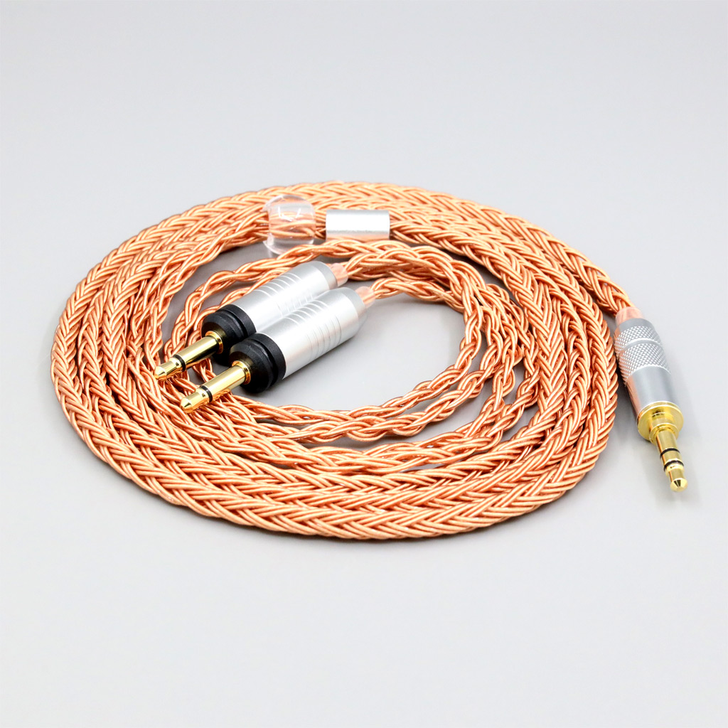 16 Core 99% 7N OCC Earphone Cable For Focal Clear Elear Elex Elegia Stellia Dual 3.5mm headphone plug