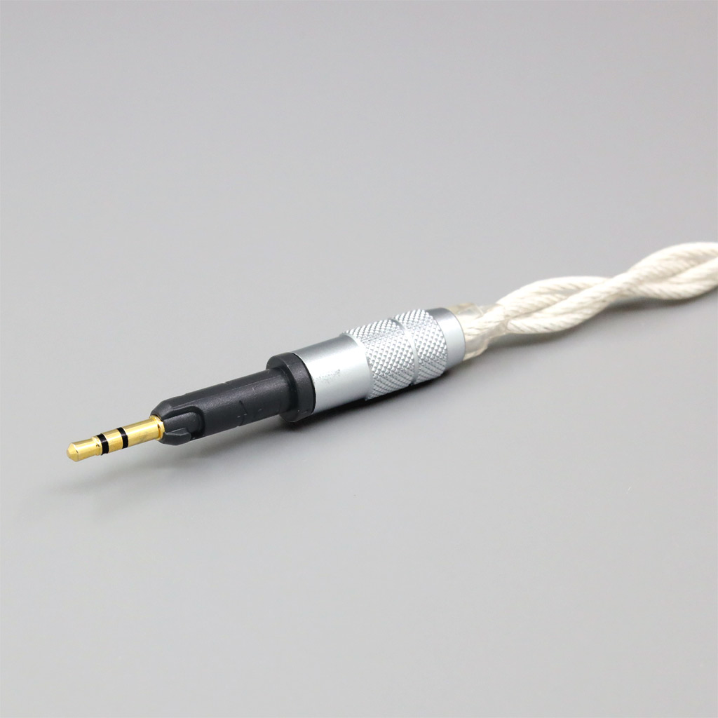 Graphene 7N OCC Silver Plated Type2 Earphone Cable For Sennheiser HD6 HD7 HD8 MIX DJ HD595 4 core 1.75mm