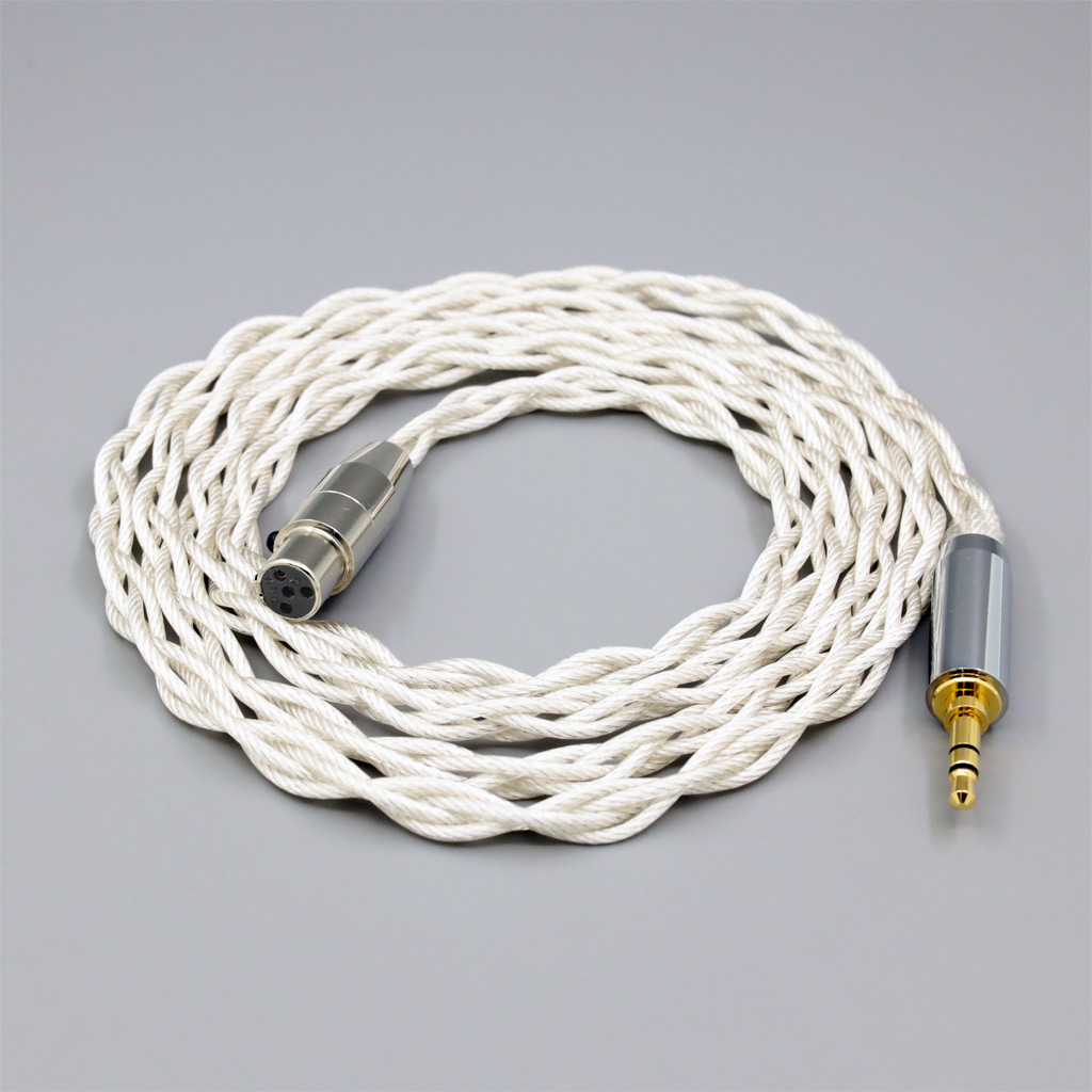 Graphene 7N OCC Silver Plated Type2 Earphone Cable For AKG K371BT Beyerdynamic DT177x GO Pioneer HDJ-X10 Headphone