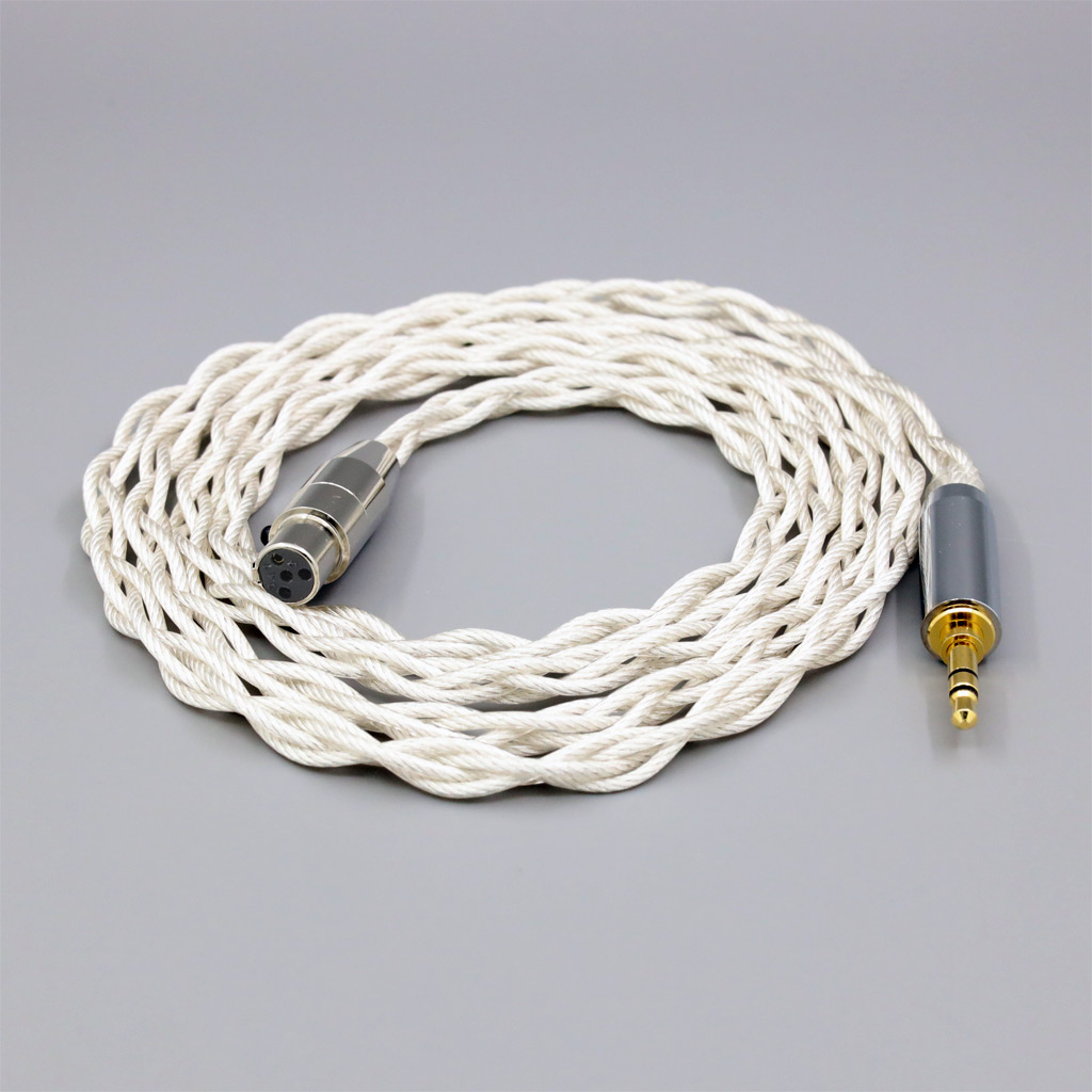 Graphene 7N OCC Silver Plated Type2 Earphone Cable For AKG K371BT Beyerdynamic DT177x GO Pioneer HDJ-X10 Headphone