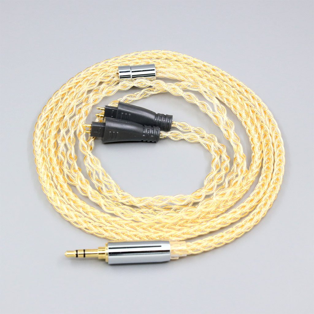 8 Core 99% 7n Pure Silver 24k Gold Plated Earphone Cable For FOSTEX TH900 MKII MK2 TH-909 TR-X00 TH-600 Headphone