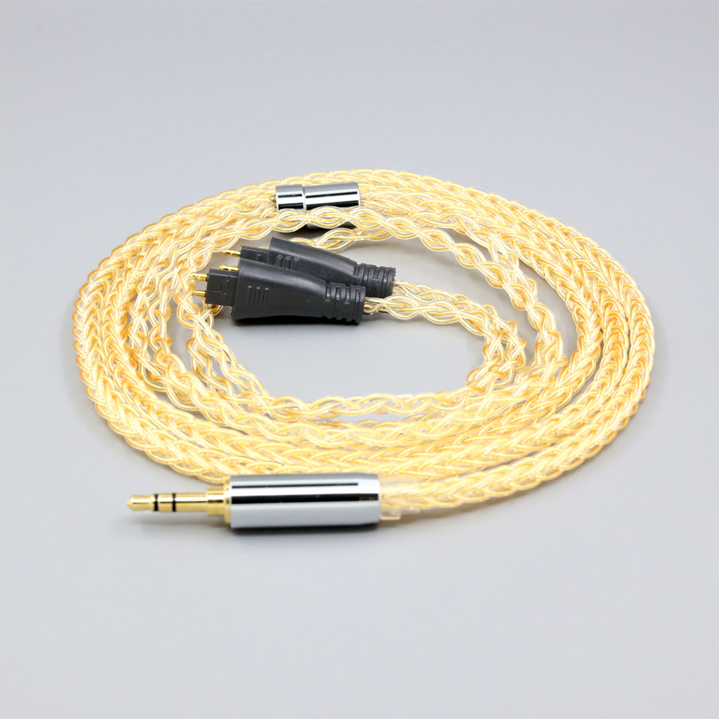8 Core 99% 7n Pure Silver 24k Gold Plated Earphone Cable For FOSTEX TH900 MKII MK2 TH-909 TR-X00 TH-600 Headphone