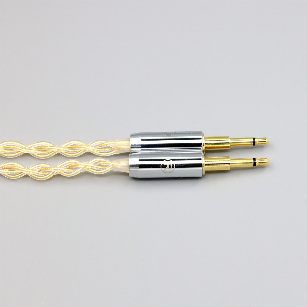 8 Core 99% 7n Pure Silver 24k Gold Plated Earphone Cable For Sennheiser HD477 HD497 HD212 PRO EH250 EH350 Dual 2.5mm