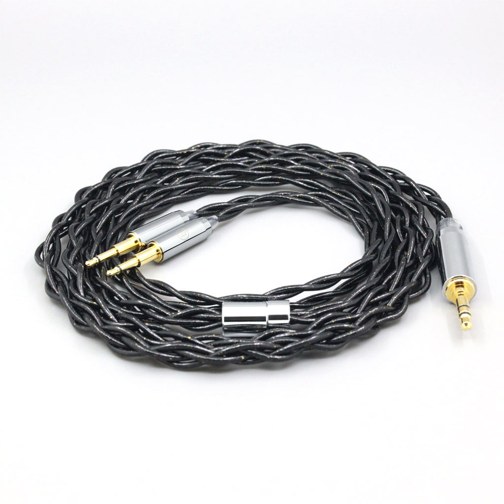Nylon 99% Pure Silver Palladium Graphene Gold Shield Cable For Sennheiser HD477 HD497 HD212 PRO EH250 EH350 Headphone Dual 2.5mm