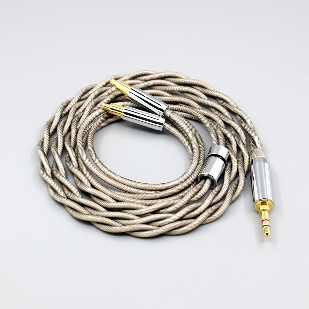Type6 756 core 7n Litz OCC Silver Plated Earphone Cable For Audio Technica ATH-ADX5000 MSR7b 770H 990H A2DC