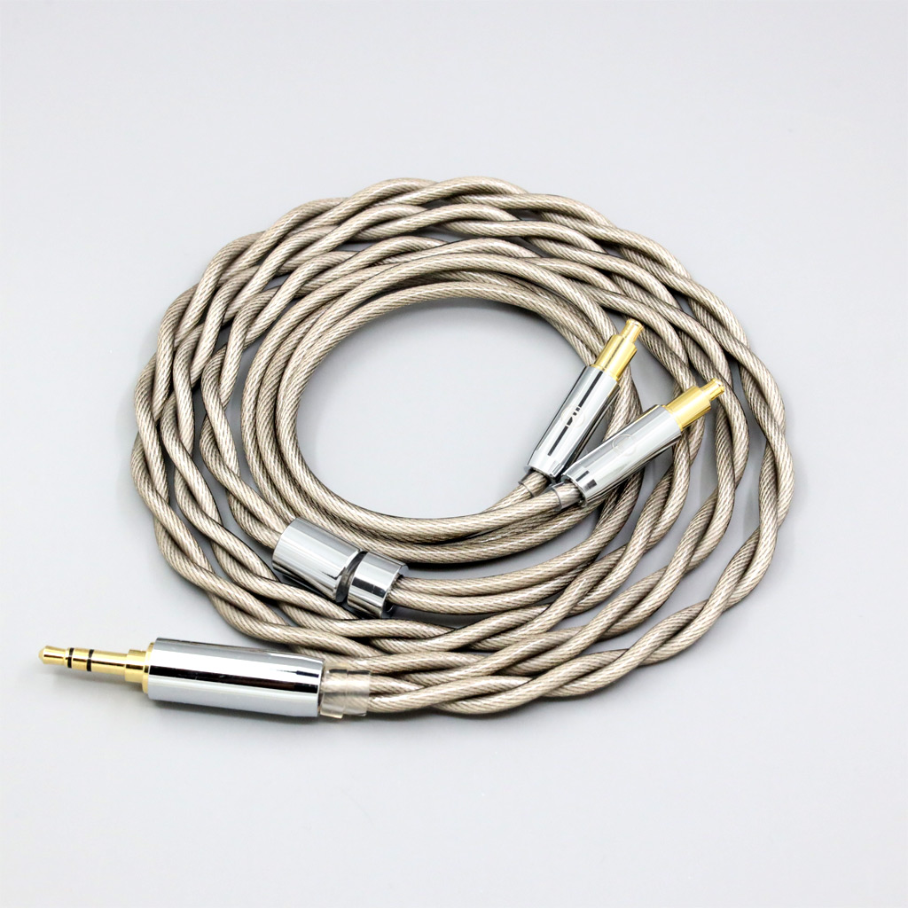 Type6 756 core 7n Litz OCC Silver Plated Earphone Cable For Audio Technica ATH-ADX5000 MSR7b 770H 990H A2DC